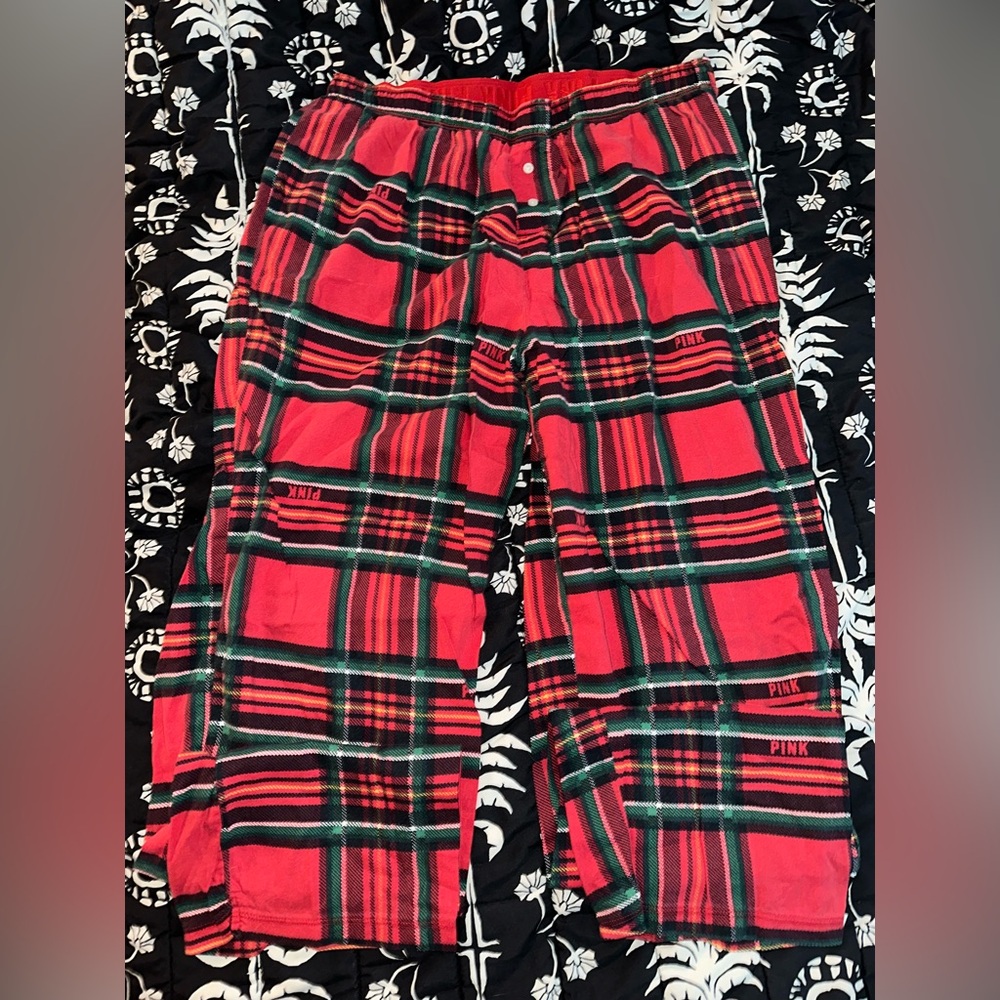 PINK Plaid Pajama Bottoms